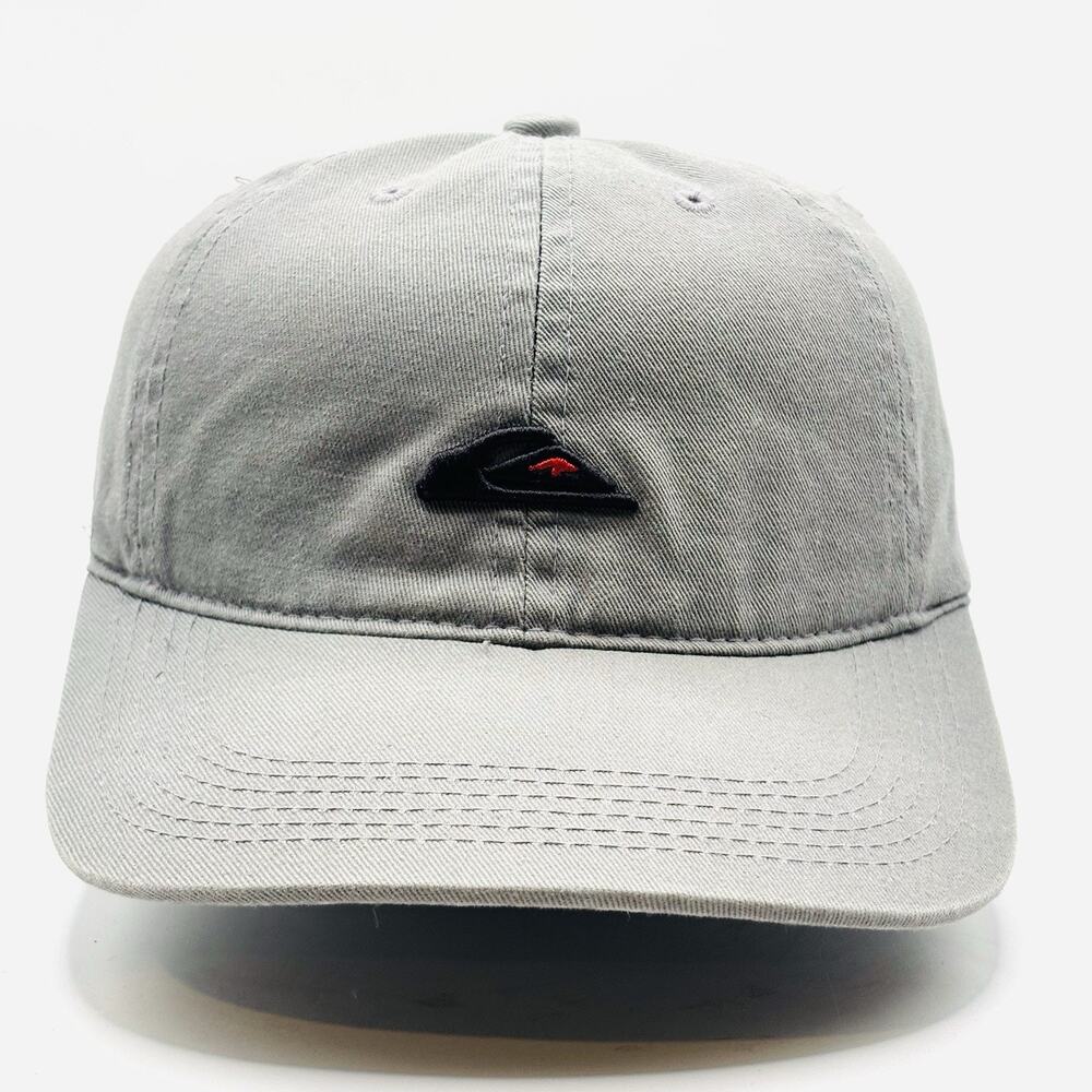 Quicksilver Hat Strapback Grey Gray Low Profile Surf Skate Strapback Cap